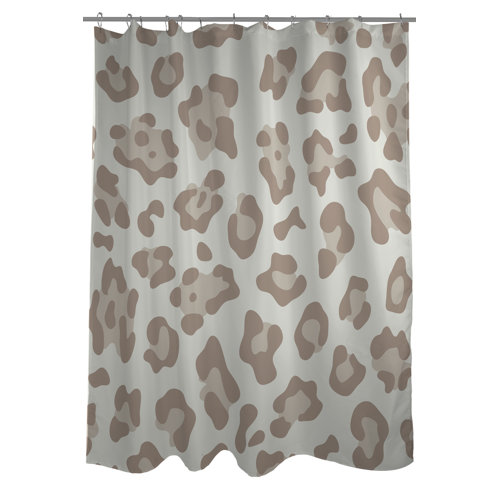 One Bella Casa Gabriella Cheetah Woven Polyester Single Shower