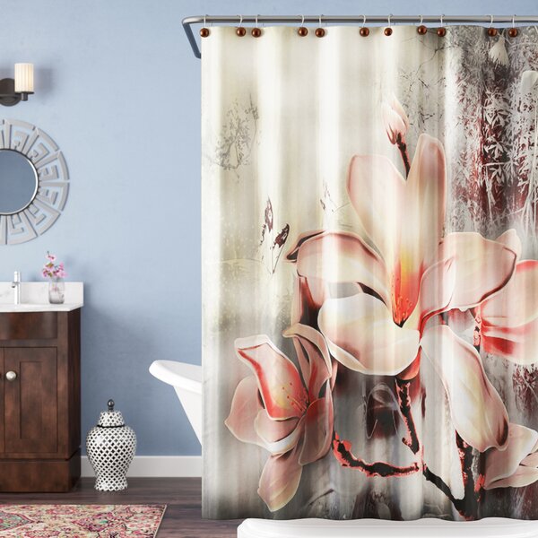 Caledonia Fancy Lily Shower Curtain by Bloomsbury Market