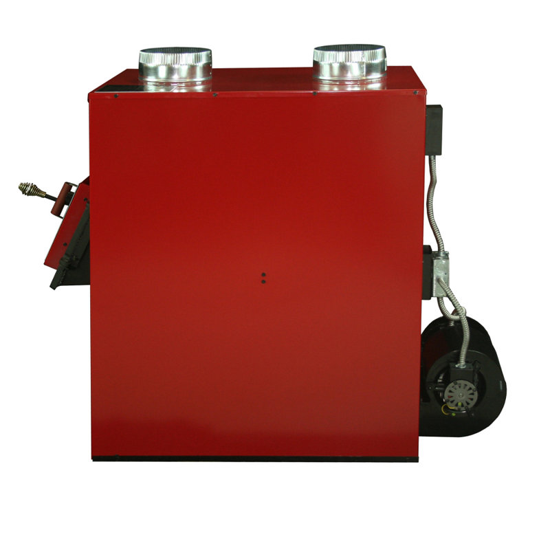 US Stove 2500 Sq. Ft. Hotblast Coal Burning Furnace with Twin 550 CFM