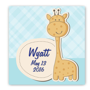 Giraffe Nursery Decor Wayfair Personalized Baby Nursery Boy Giraffe Canvas Art
