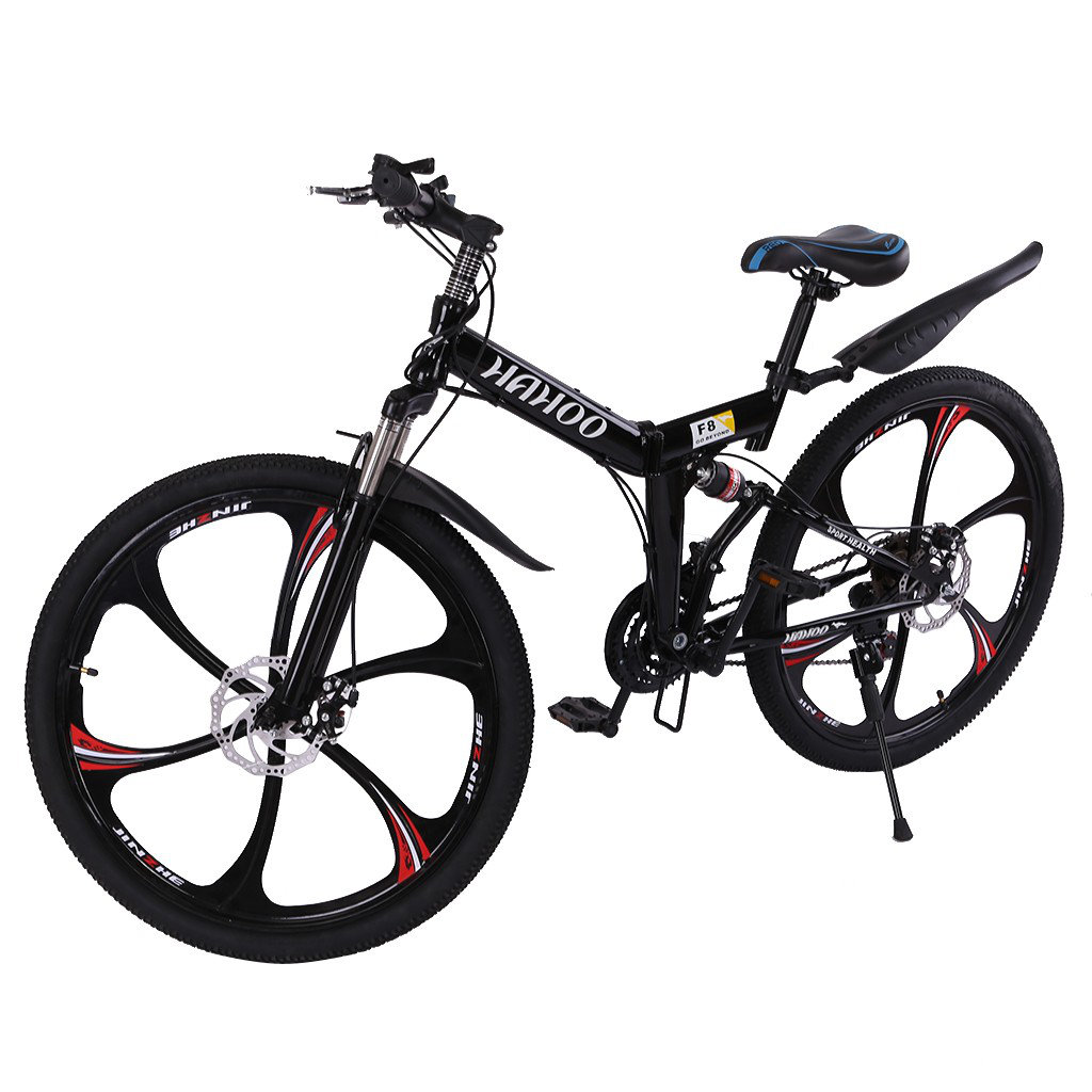 26/" Full Suspension Mountain Bike Shimano 21 Speed Mens Bikes Duble Disc Brakes