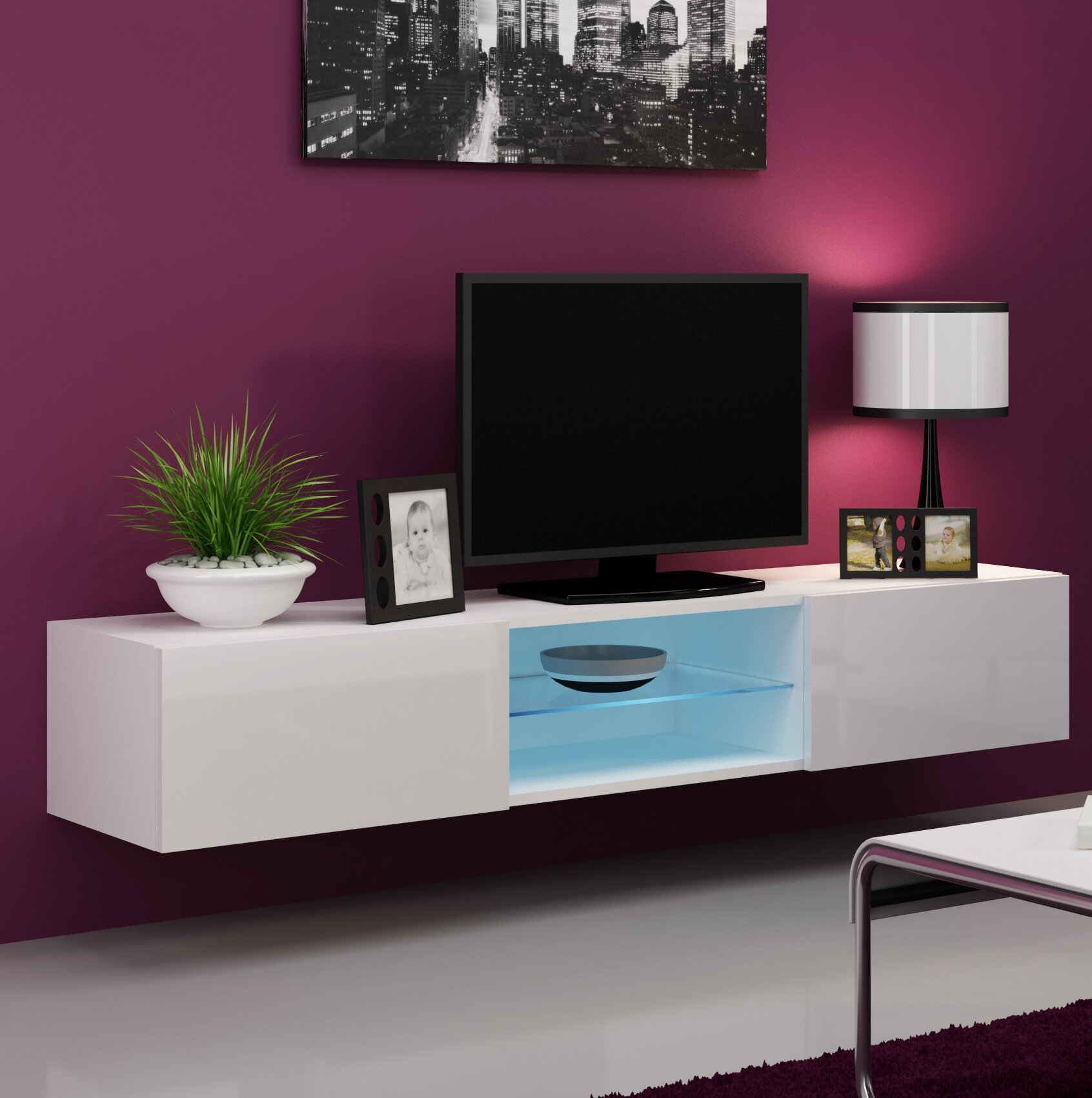Orren Ellis Jaggers Floating Tv Stand For Tvs Up To 78 Reviews