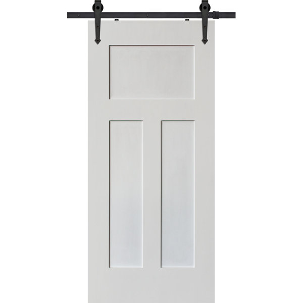 Craftsman Solid Wood Panelled Interior Barn Door by Barndoorz