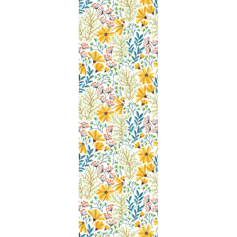 Bungalow Rose Maloney Removable Boho Spring Flowers 10 L X 25 W Peel And Stick Wallpaper Roll Wayfair