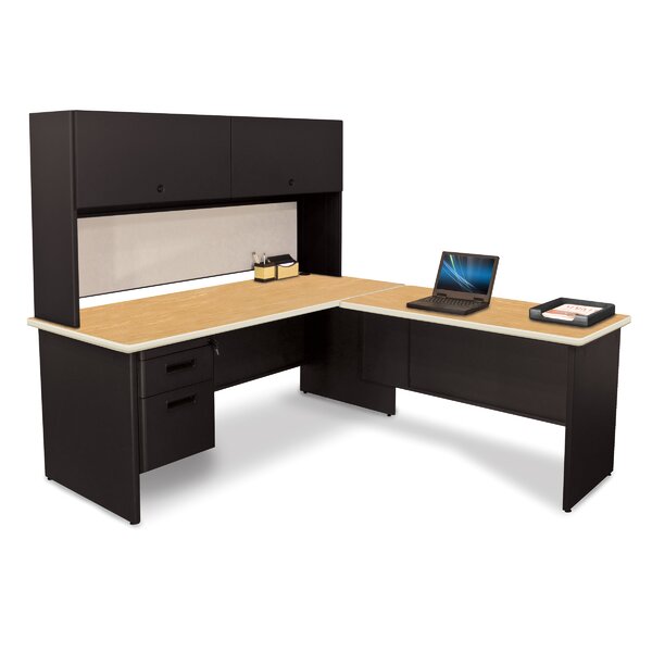 Crivello Lock L Shape Executive Desk With Hutch By Red Barrel