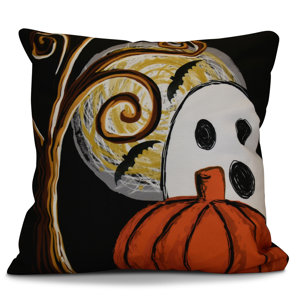 Flipping for Fall Ooky Spooky Outdoor Throw Pillow