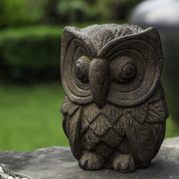 Volcanic Ash Alluring Owl Statue by My Spirit Garden