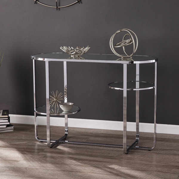 Shoping Mirrored Console Table W/ Storage