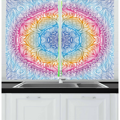 Ethnic 2 Piece Kitchen Curtain East Urban Home