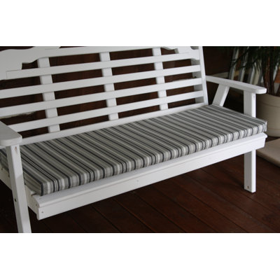 Red Barrel Studio Indoor Outdoor Bench Cushion Red Barrel Studio Fabric Gray Stripe Size 2 H X 55 W X 17 D Dailymail