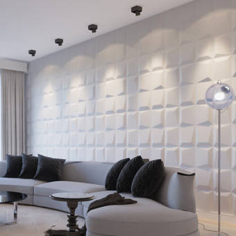 Orren Ellis 3d Fibre Decorative Wall Panels Paintable Plant Fibre Design Textured Eco Friendly Modern Wall Decor Mosaics Wayfair Ca