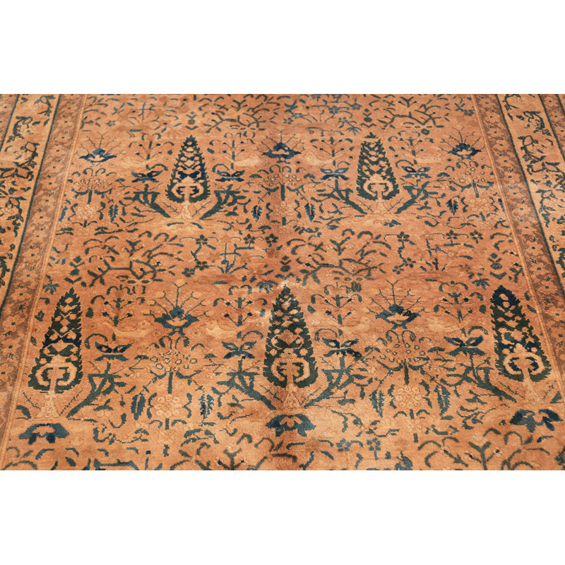 Nazmiyal Collection Indian Decorative Antique Blue Brown Area Rug