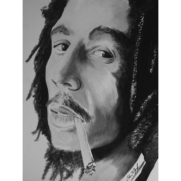 Buy Art For Less Bob Marley Be Happy By Ed Capeau Painting Print