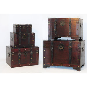 5-tlg. Holztruhe-Set von Noor Living