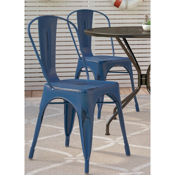 Dickens Stacking Patio Dining Chair (Set of 4) by Breakwater Bay