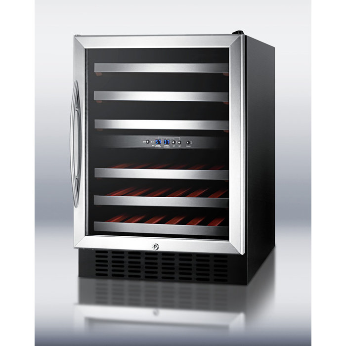 Summit Appliance 46 Bottle Dual Zone Convertible Wine Cooler & Reviews