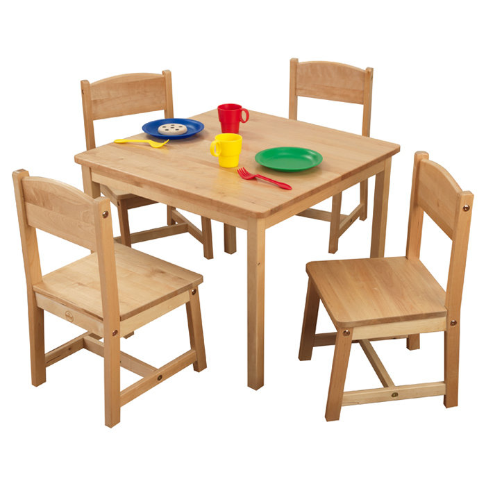 KidKraft Farmhouse Kids 5 Piece Square Table and Chair Set & Reviews ...