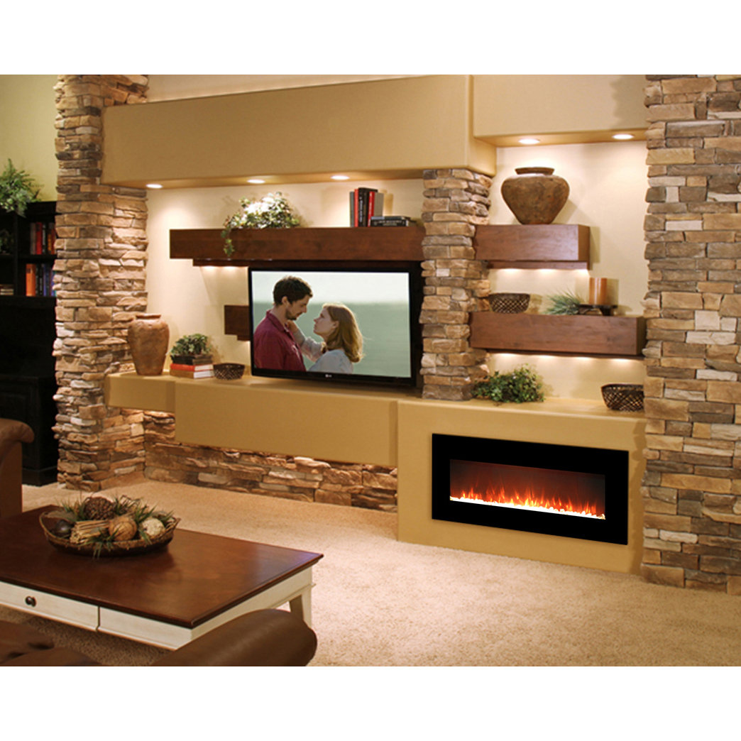 Moda Flame Essex Crystal Wall Mount Electric Fireplace & Reviews Wayfair