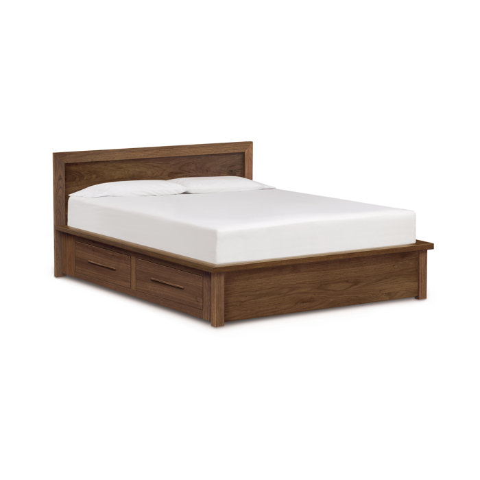 Copeland Furniture Moduluxe Veneer Headboard Storage Platform Bed