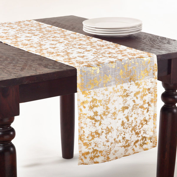 Foil Print Table Runner by Saro