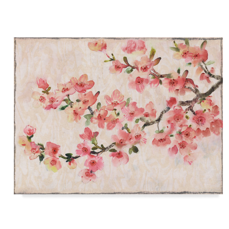 East Urban Home Cherry Blossom Composition I Acrylic Painting