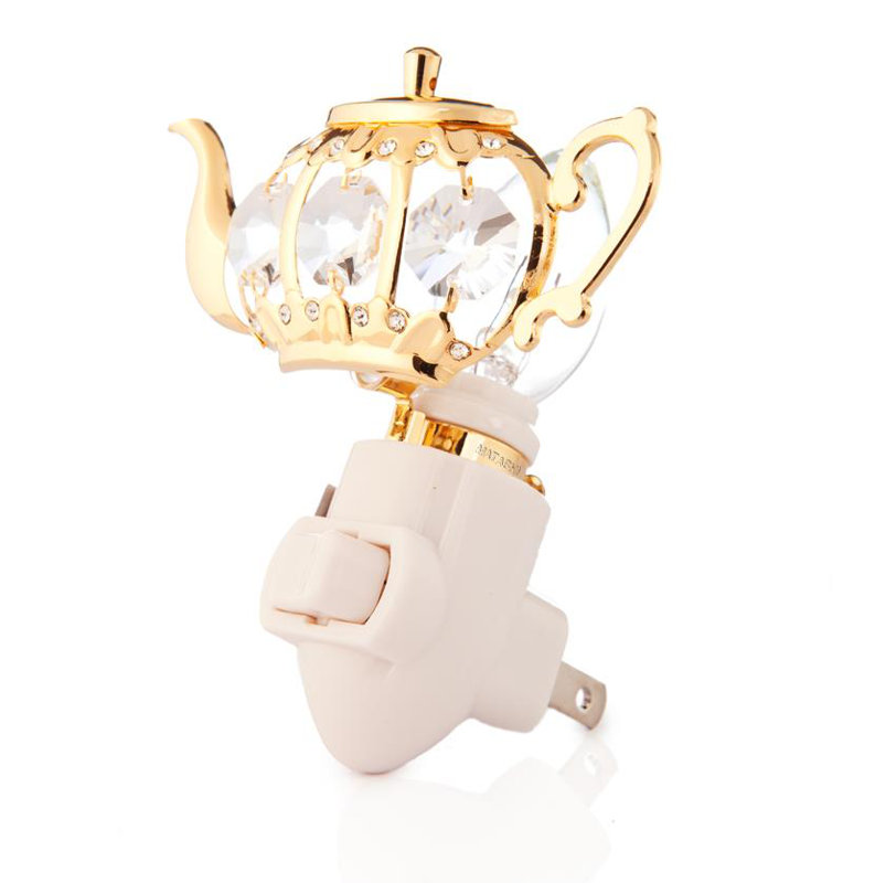 MatashiCrystal 24K Gold Plated Teapot Night Light & Reviews Wayfair