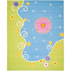 Claro Blue/Green Floral Area Rug