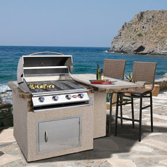 bbq island with bar