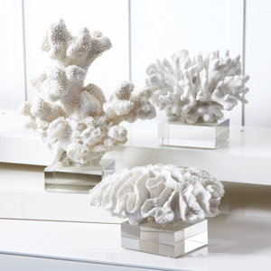 3 Piece Coral Sculpture Set