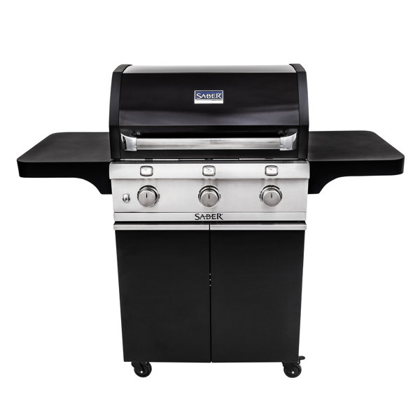 Cast 500 3 Burner Cart Gas and Charcoal Grill by Saber