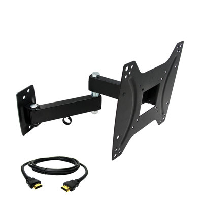 Full Motion Swivel Full Motion Black Wall Mount MegaMounts
