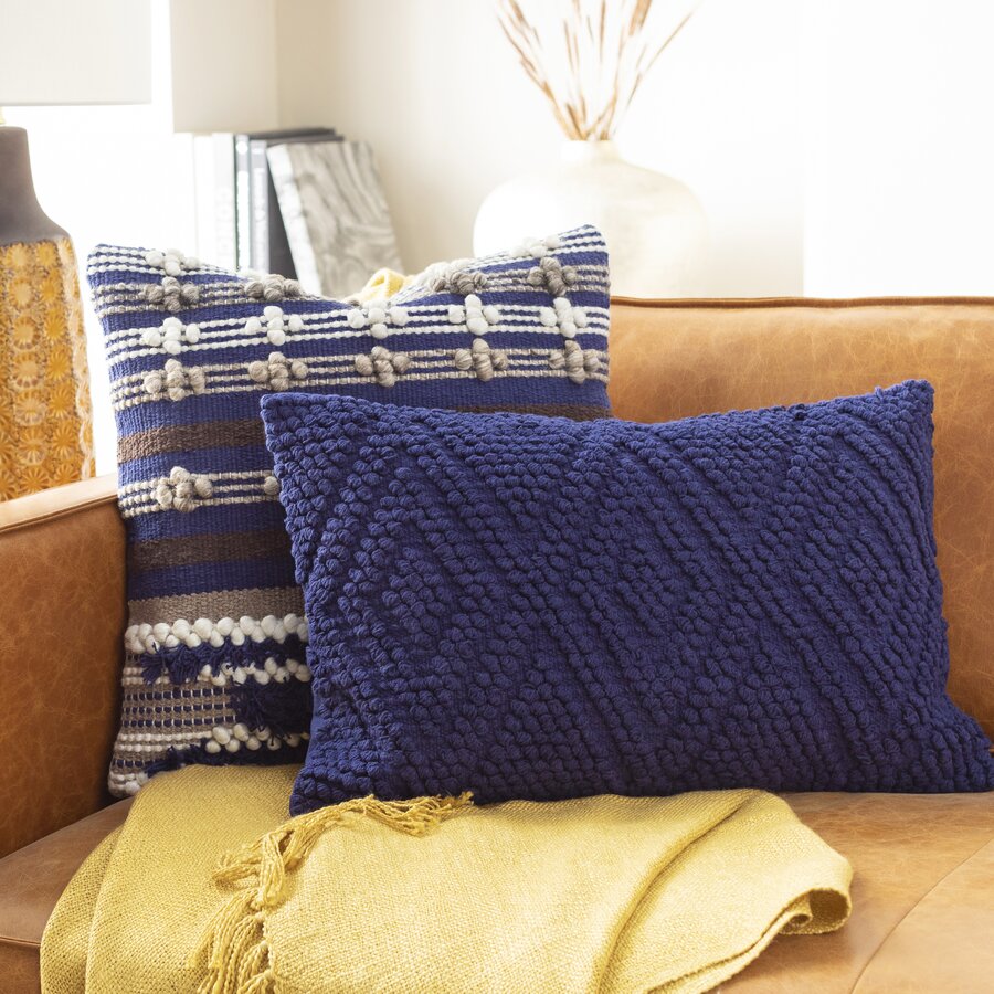 Statler Cotton Geometric Lumbar Pillow