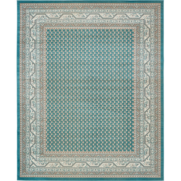 Gillam Teal Area Rug by Three Posts
