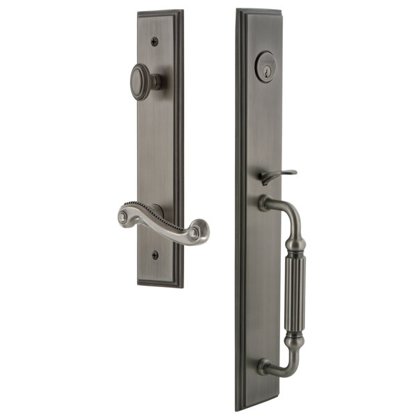 Carré F Grip Dummy Handleset with Newport Interior Lever by Grandeur