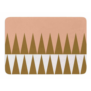 Peach Geo by Suzanne Carter Memory Foam Bath Mat
