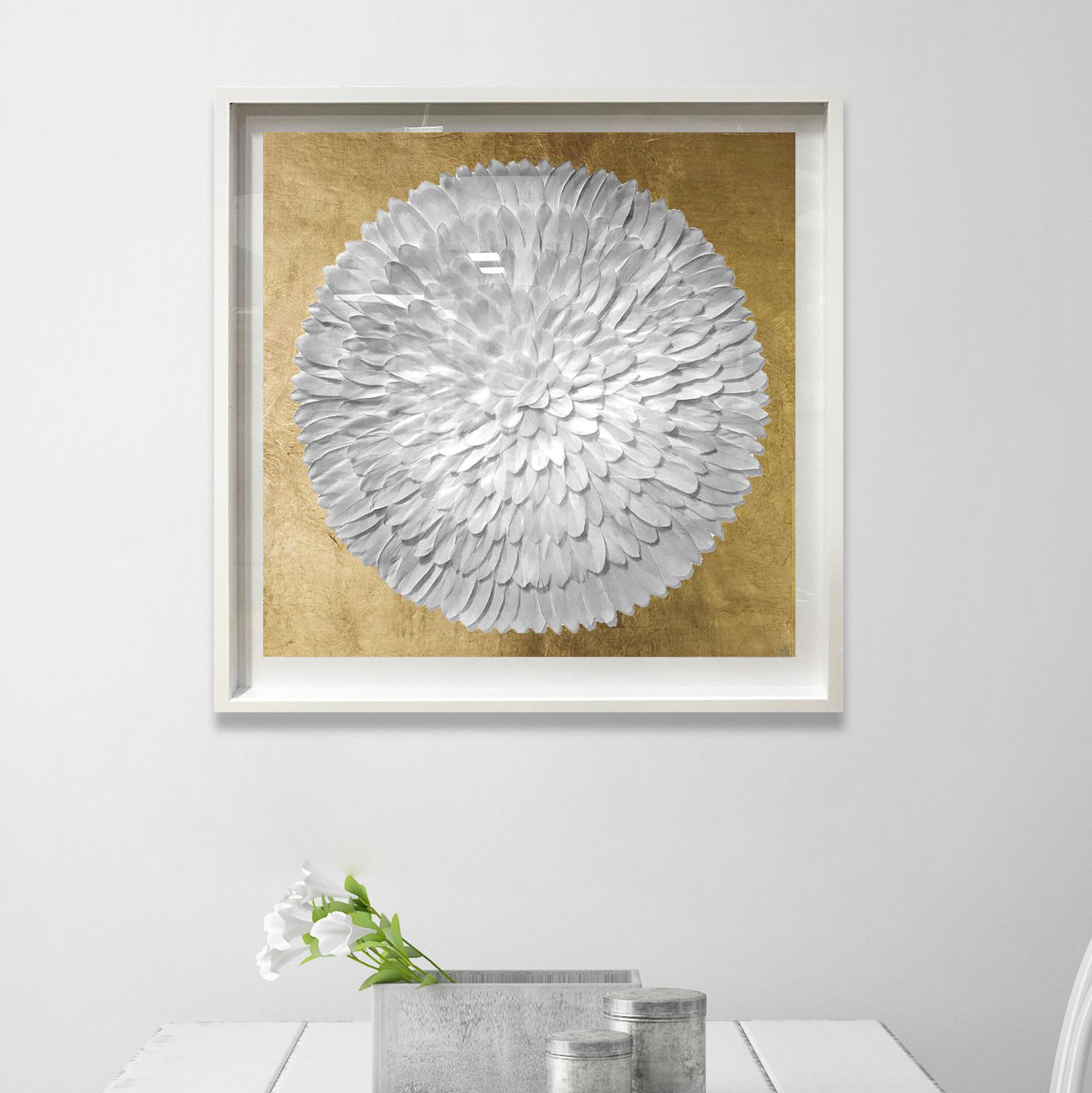 Oliver Gal Feather Circle Framed Wall Décor Wayfair Oliver Gal Feather Circle Framed Wall
