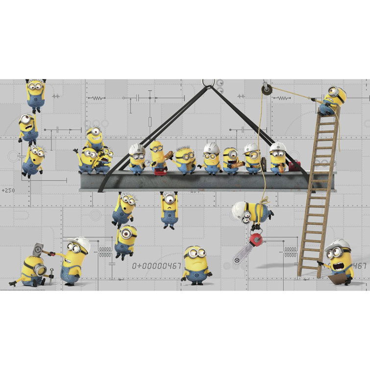 Popular Characters Minions at Work XL Prepasted Wall Mural