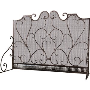 Visalia 3 Panel Iron Fireplace Screen