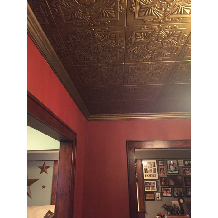 Victorian 1 6 Ft X 1 6 Ft Foam Glue Up Ceiling Tile In Plain White