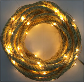 Jute Rope 20 Warm LED Light Garland by The Holiday Aisle
