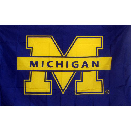 Michigan Wolverines Polyester 3 x 5 ft. Flag by NeoPlex