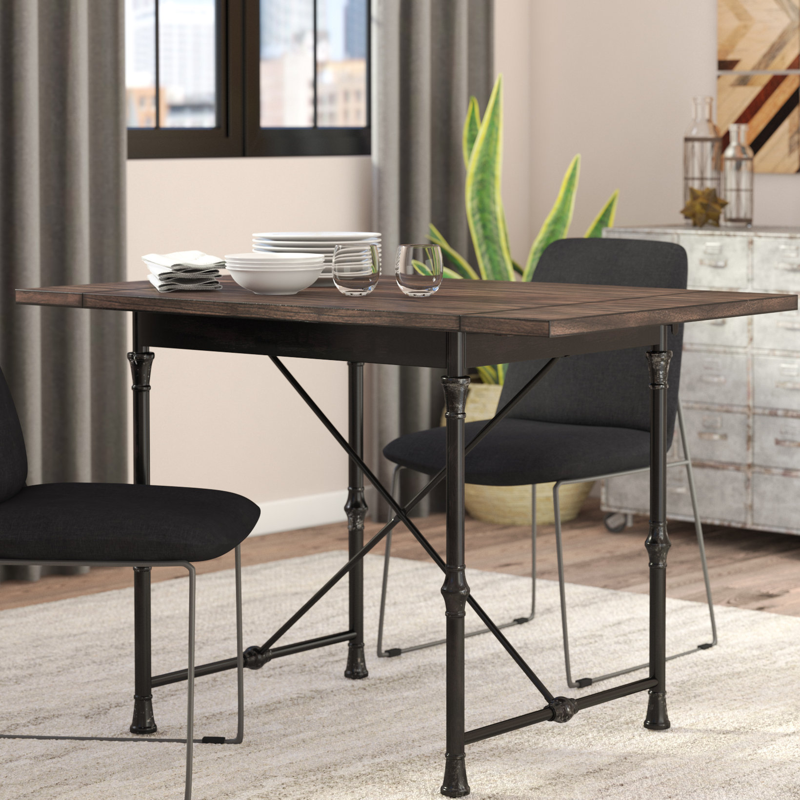 Cristal Drop Leaf Dining Table