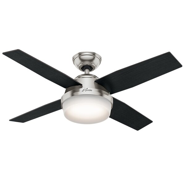 44 Dempsey with Light 4-Blade Ceiling Fan with Remote by Hunter Fan