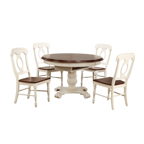 Gonzalez Butterfly Leaf 5 Piece Breakfast Nook Solid Wood Dining Set by Rosalind Wheeler Rosalind Wheeler