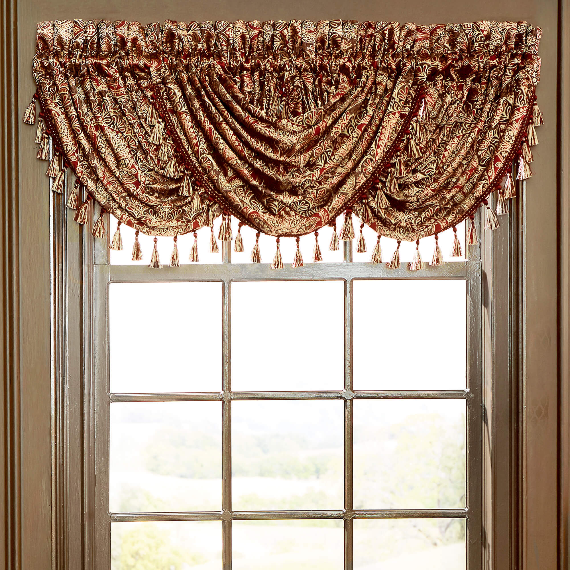 Croscill Roena Waterfall Swag 48 5 Window Valance Reviews Wayfair Croscill Roena Waterfall Swag 48 5