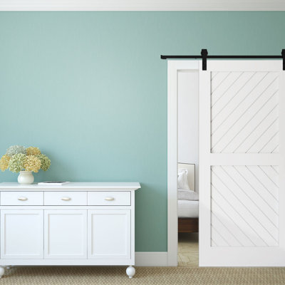 Premium Horseshoe Standard Single Barn Door Hardware Kit Goldberg Brothers Inc Finish Black Track Length 96 in