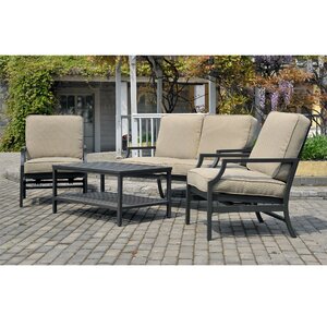 Prescott 4 Piece Deep Seating Group with Cushion
