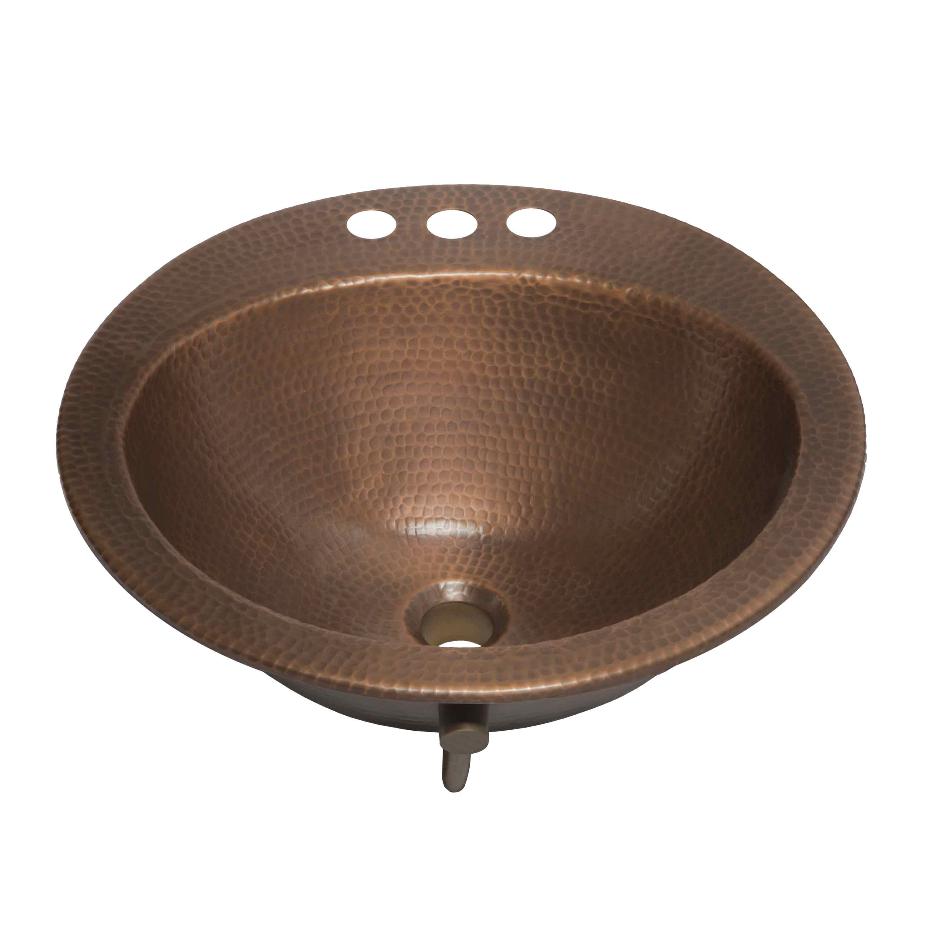 Sinkology Bell Metal Circular Drop In Bathroom Sink With Overflow Sinkology Bell Metal Circular Drop In