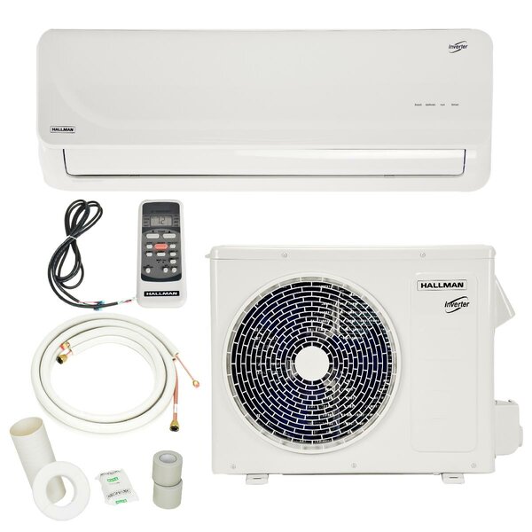 18,000 BTU Energy Star Ductless Mini Split Air Conditioner with Remote by Hallman Industries