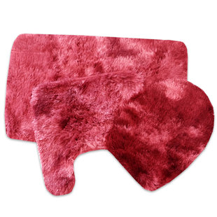 Red Bathroom Rug Set Wayfair Save